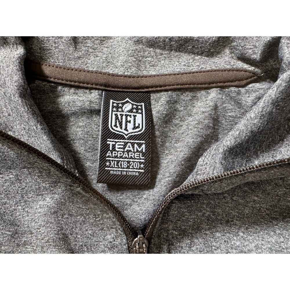 NFL TEAM 1/4 Zip Tampa Bay Buccaneers Long Sleeve Shirt Boys Size 18-20 Brown - Picture 3 of 5